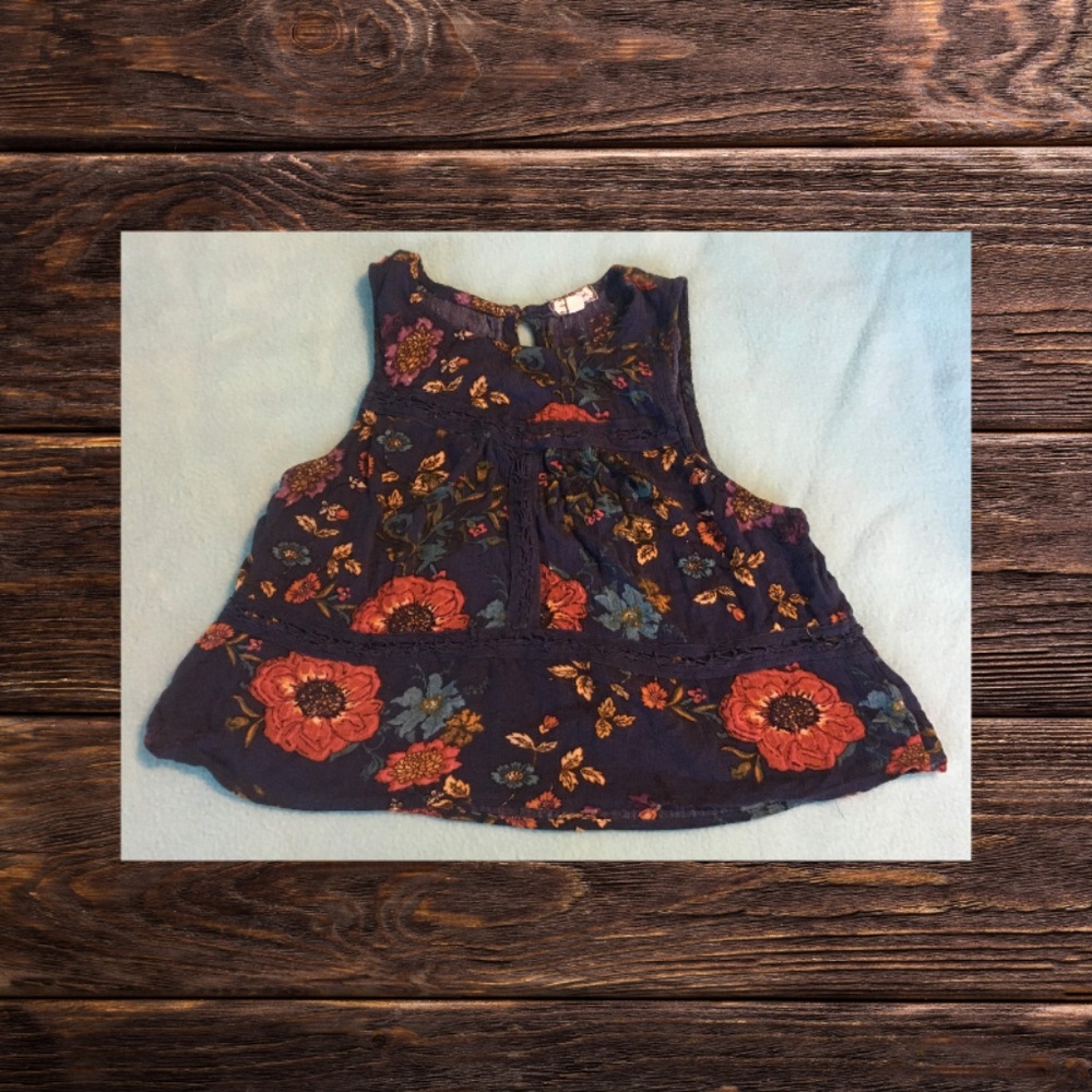 Floral Cropped Tank Top